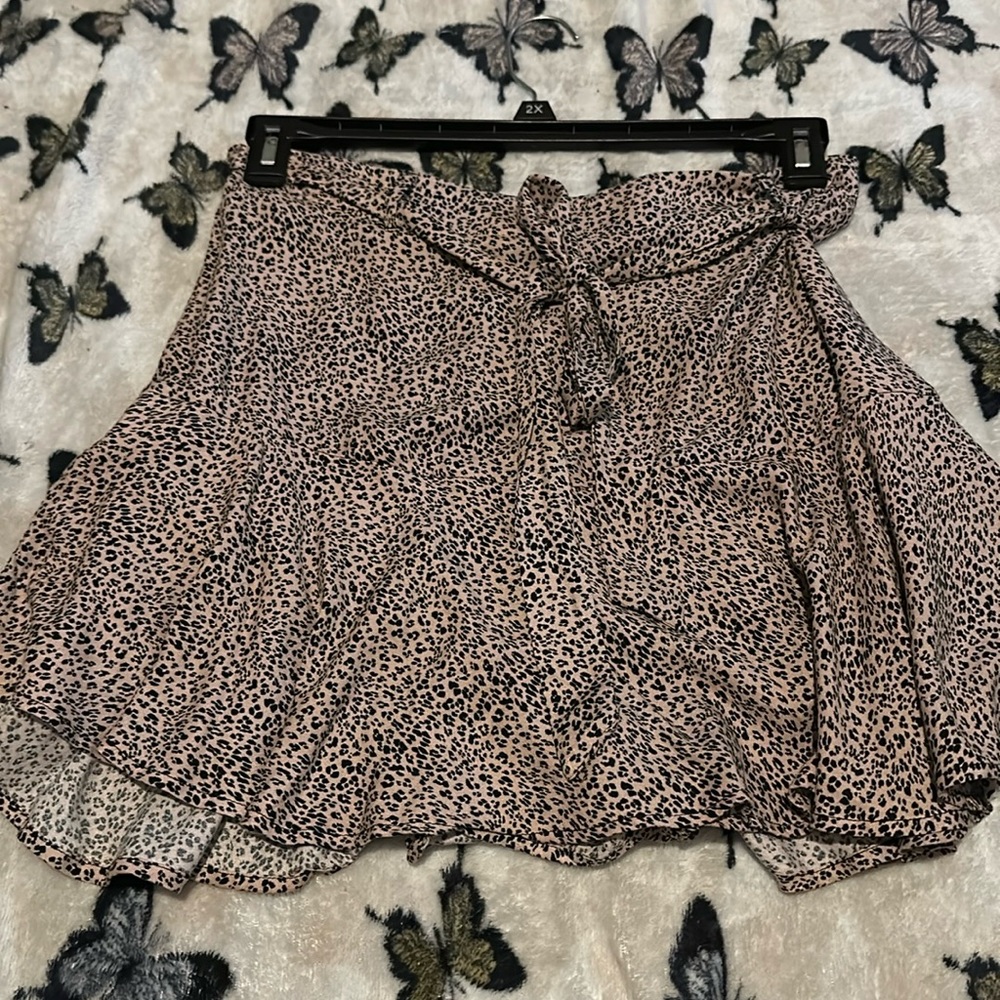 cheetah print skort